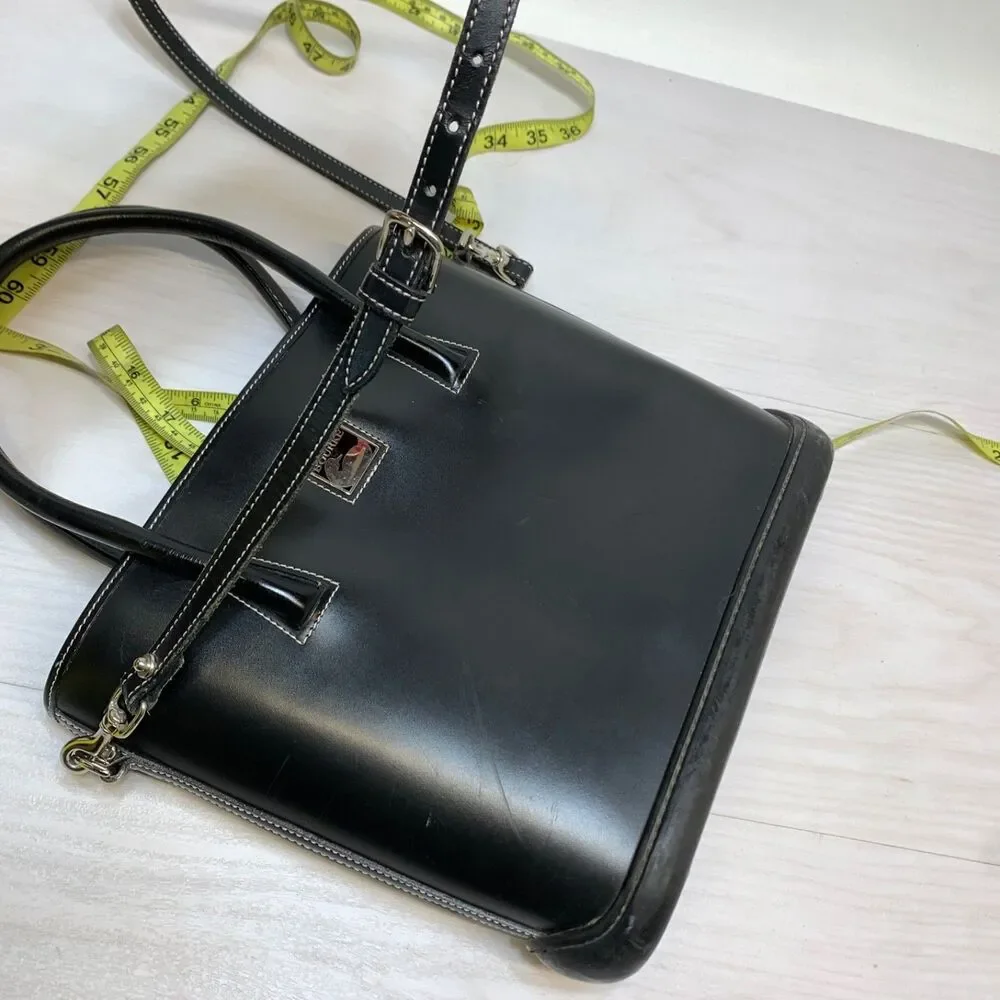Dooney And‎ Bourke Womens Parasole Black Tote W/ Removable Crossbody Strap